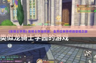 (龙骑士学院) 龙骑士学园攻略，全方位解析校园冒险之旅